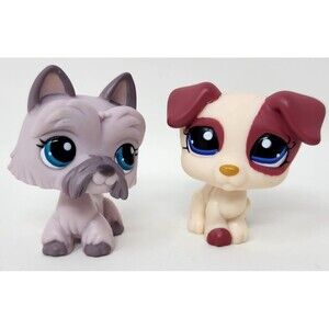 Littlest Pet Shop LPS Jack Russell 1200 Scottie Dog 1201 Puppies Playset Target